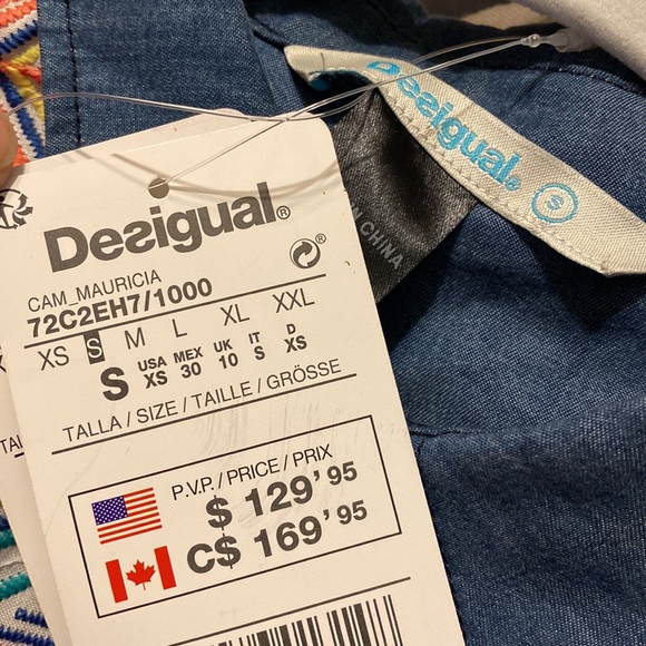 Desigual Button Down Shirt! New with tags! Size small! - Picture 12 of 14